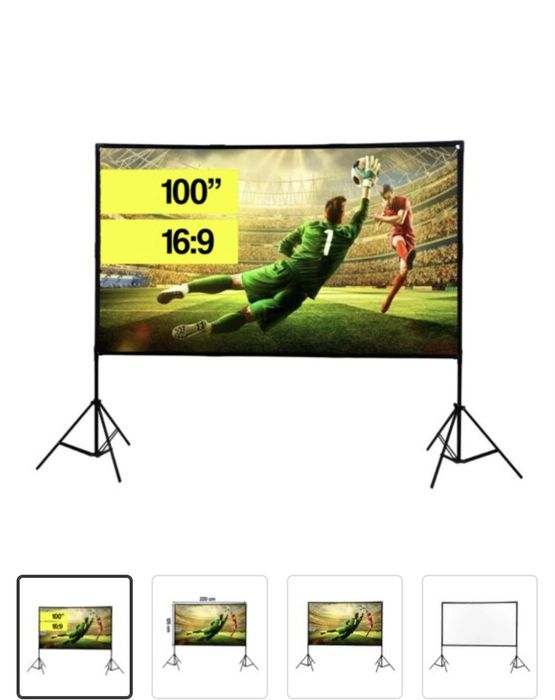 Ekran projekcyjny EXTRALINK Foldable Projection Screen PSF-100 220x125