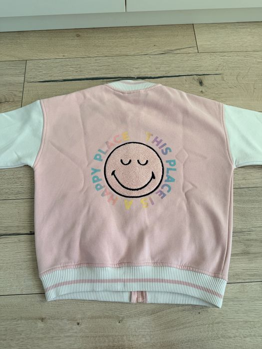 Bluza rozpinana smiley world 134 ciepła z meszkiem