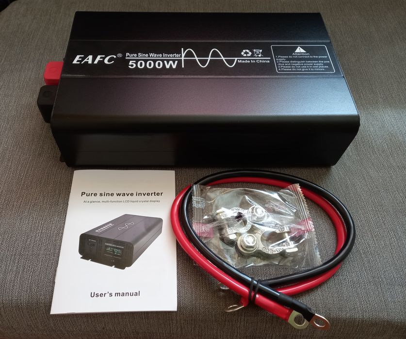 Мощный инвертор 12-220V, правильная синусоида,чистый синус, 5000W