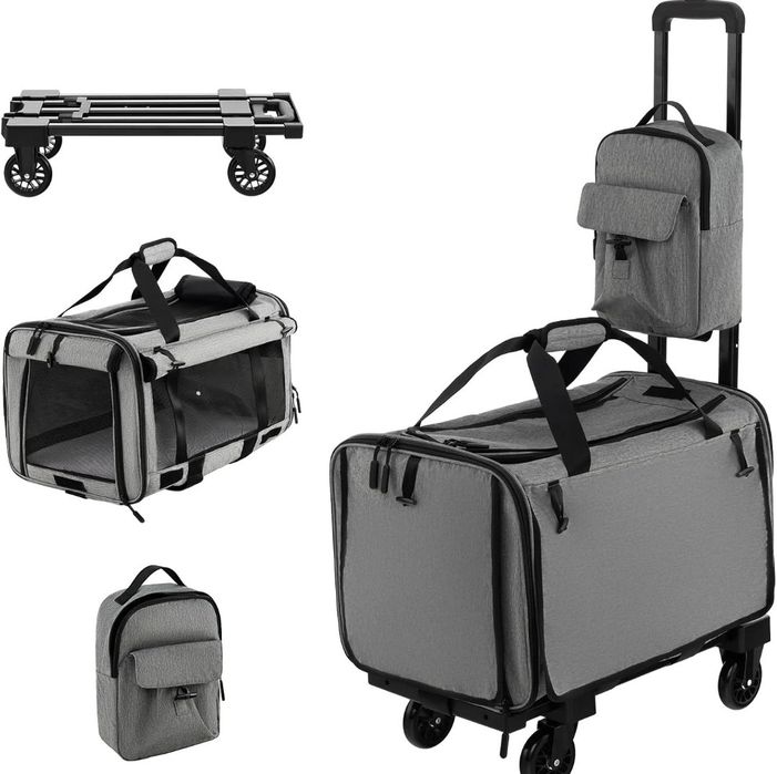 mobilny transporter dla kota lub psa costway