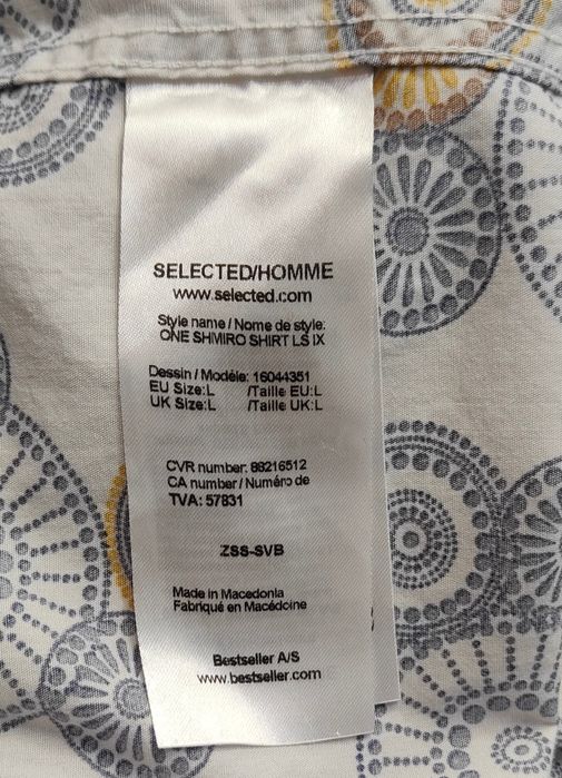 Wr) Selected/Homme Indigo oryginalna koszula długi rękaw Roz.L
