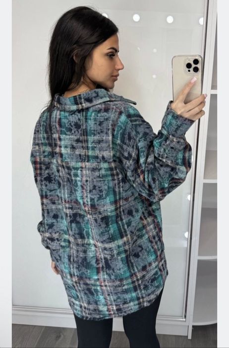 Сорочка Рубашка байка жіноча в клітинку