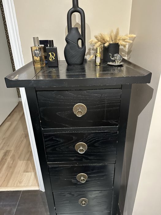 Cómoda de madeira com 5 gavetas estilo oriental