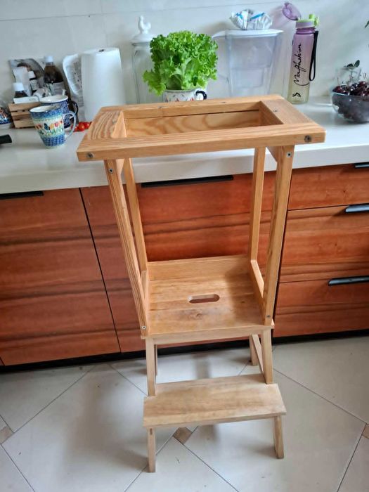 Kitchen helper handmade do małej kuchni, pomocnik kuchenny dla dziecka