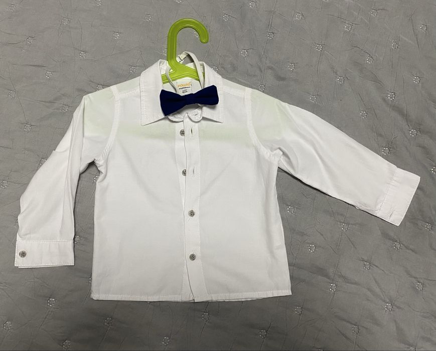 Marynarka spodnie koszula muszka Pollito r. 92, 2-3 lat