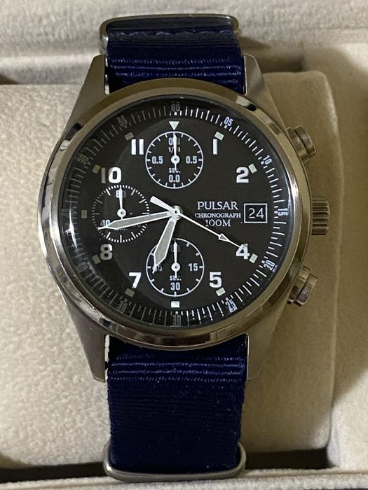 Годинник Pulsar хронограф пілот military RAF