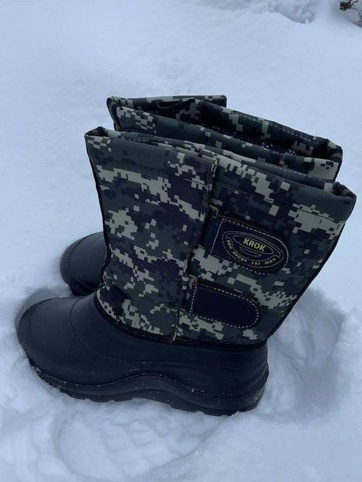 Чоловічі зимові сапоги на липучках з виймаючим валянком