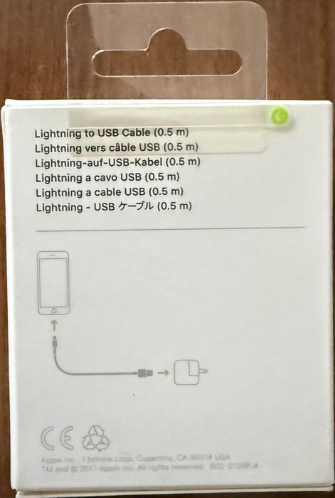 Cabo Apple Lightning para USB 0,5m- novo
