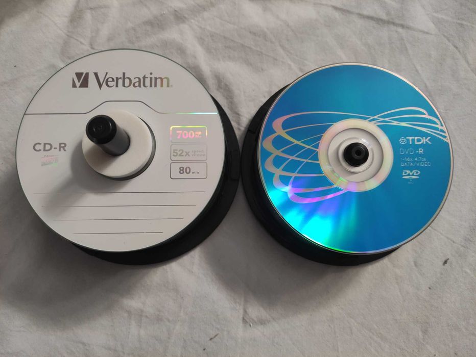 Lote de CDs e DVDs Virgens (TDK, Sony e Verbatim) - Novos