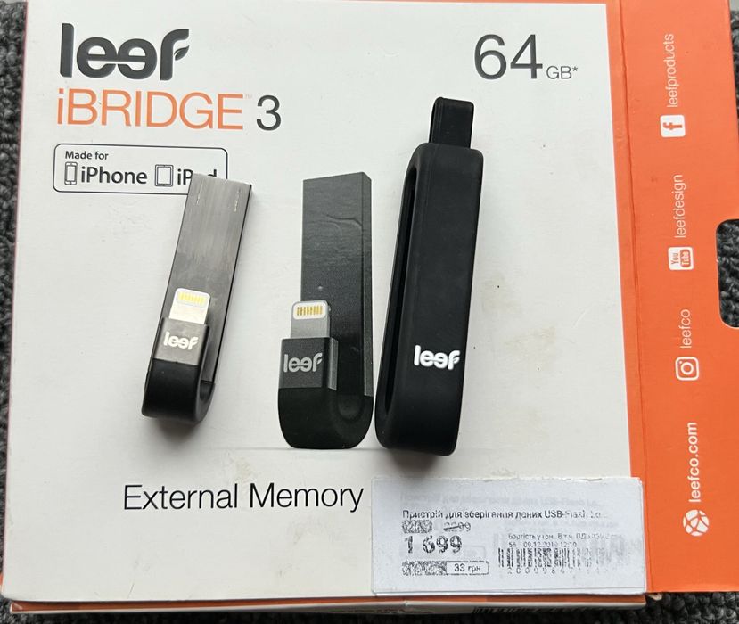 Флешка 64gb Leef iBridge 3