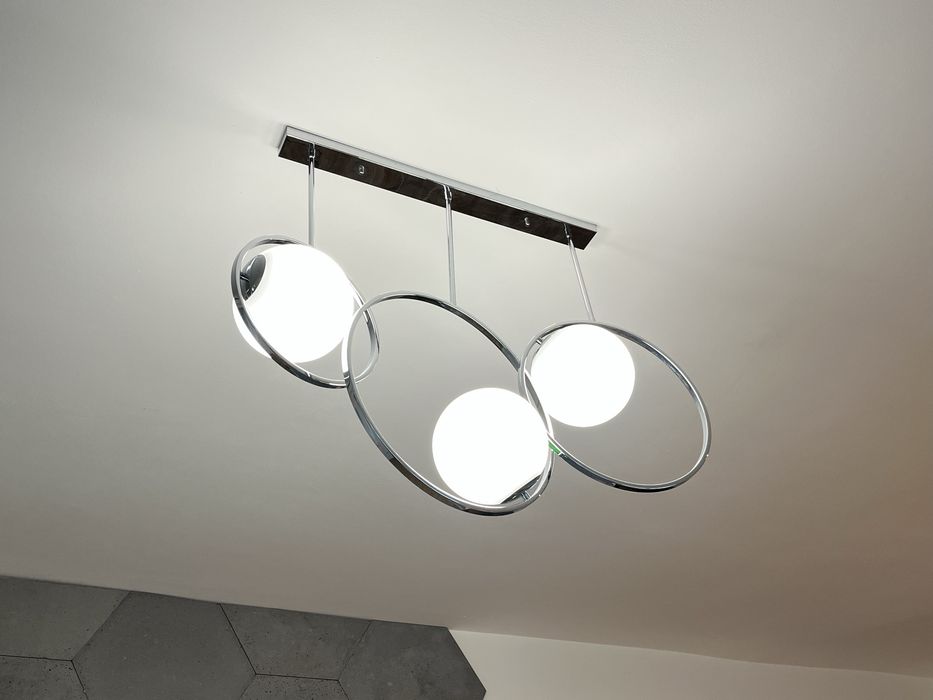 Mcodo Bella 3 – lampa sufitowa chrom, szkło, 3 kule, 70 cm