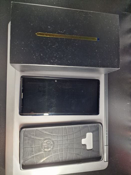 Samsung Note 9 6GB/128GB / Etui Spigen / pęknięta szybka