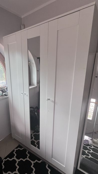 Szafa ikea biała brimnes z lustrem