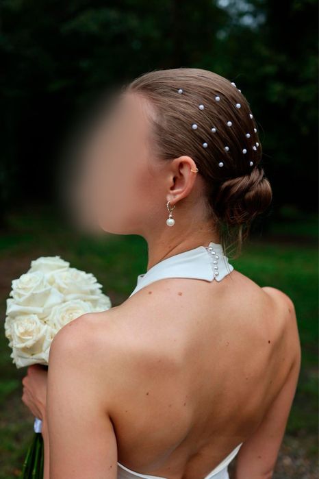 Suknia ślubna w stylu Meghan Markle naturalna elegancka