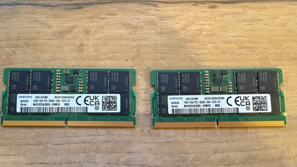 Kit RAM 32GB (2x16GB) Samsung DDR5 SODIMM 5600MHz Portátil