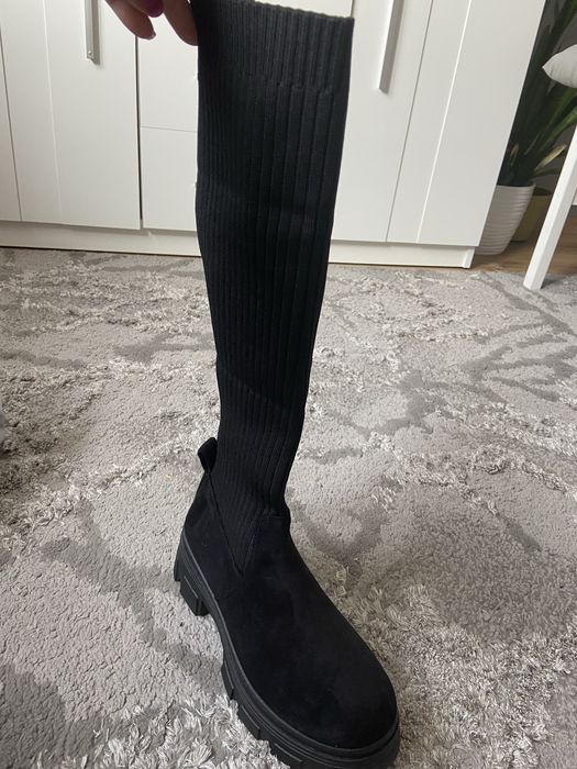 Buty kozaki na platformie