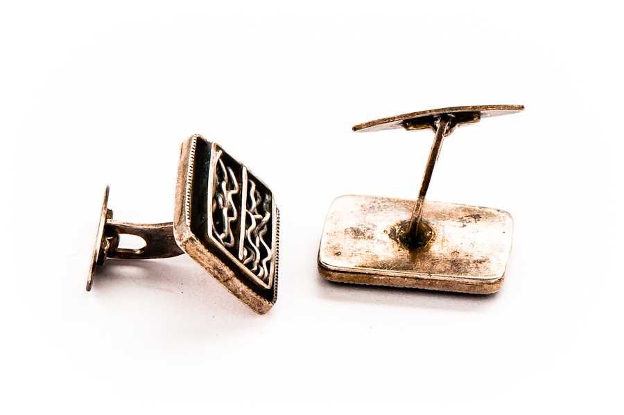 Warszawskie Srebrne Spinki do Koszuli - Oryginalne Etui 11,15g - ORNO