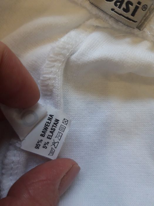 Białe rybaczki ciążowe 44 xxl