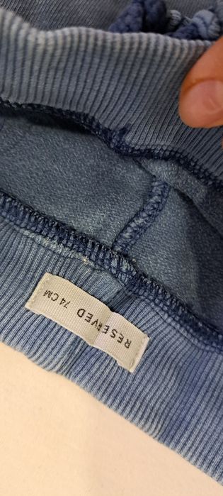 Body spodnie reserved 74 so cute biale niebieskie bialy niebieski