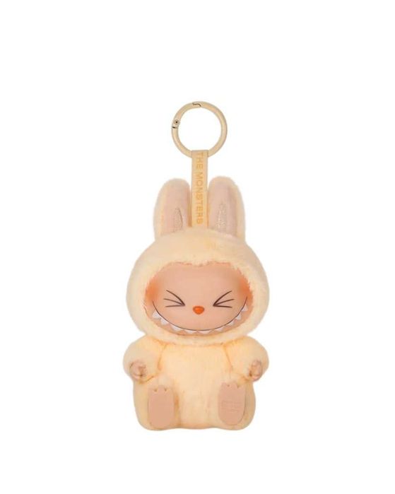 Брелок Pop Mart Labubu The Monsters Have a Seat Vinyl Plush White Peach