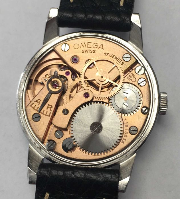 Raro Original relógio OMEGA Ω Vintage 1949 cal.283 (30T2 SC) 17 Pedras ref.2496
