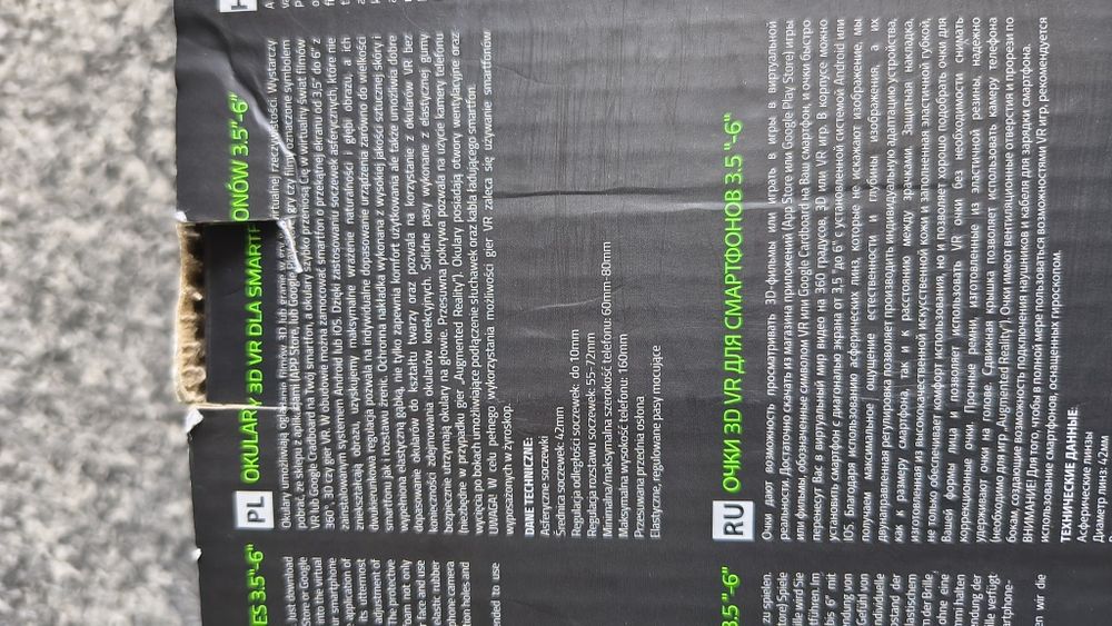 Okulary 3D VR dla smartfonów