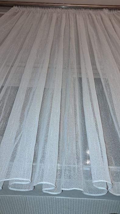 Тюль білий сітка висота 177 см