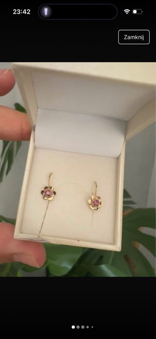 Zlote kolczyki 585 cupicha