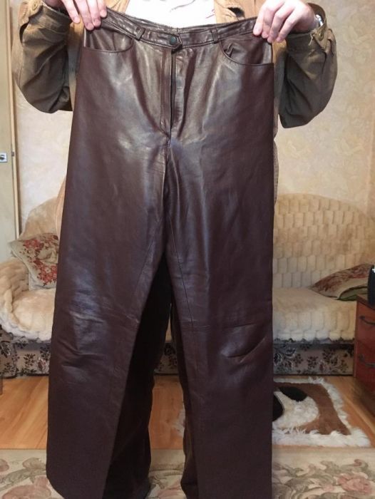 Spodnie damskie skórzane