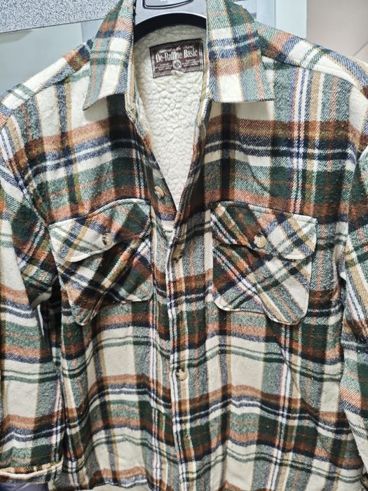 Стильна  рубашка оверсайз в клітинку на  утепленні