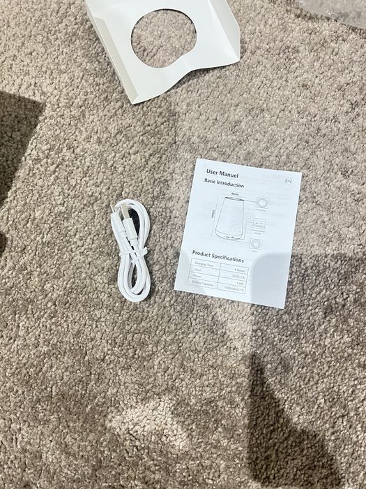 Lâmpada de cabeceira tátil com controlo remoto e luz noturna LED