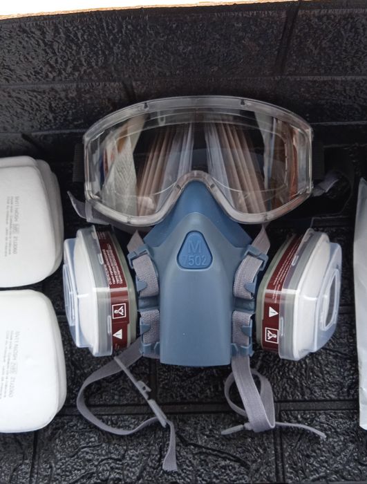 Маска з окулярами(півмаска) респіратор, комплект