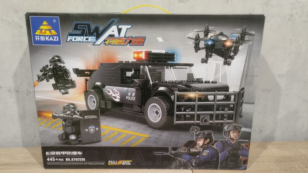 Klocki wóz policyjny swat  nie lego i