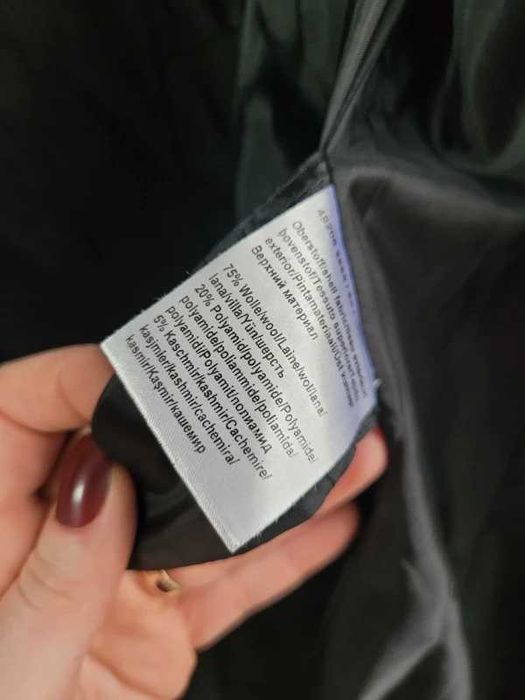 Wełniany klasyczny płaszcz damski roz 44