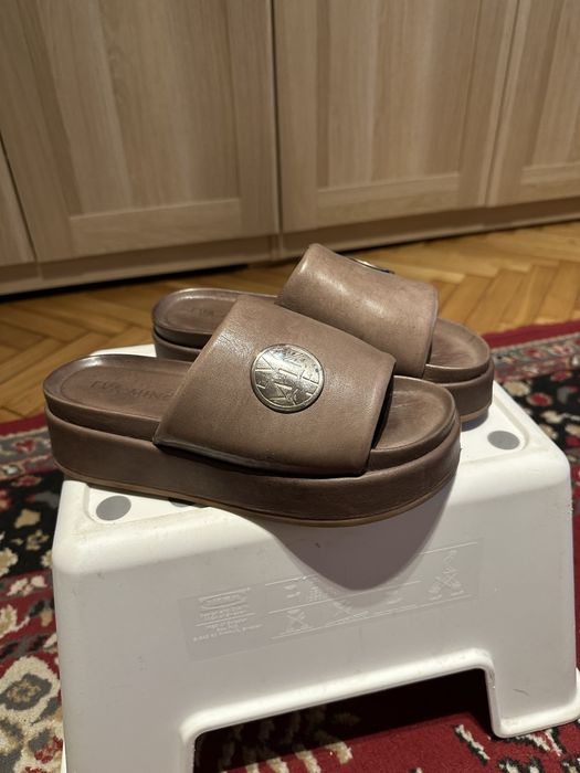 Klapki na koturnie Eva Minge