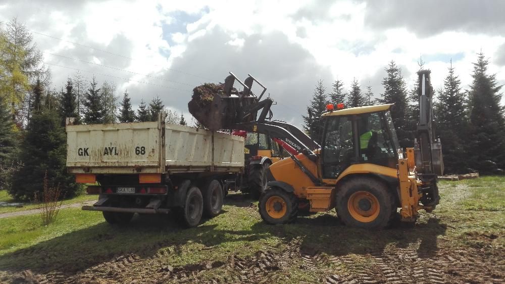 usługi koparko-ładowarką,prace ziemne. transport, Czarnoziem zwir