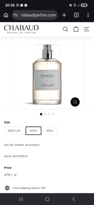 Chabaub lait de vanille 100ml nisza piękny słodziak