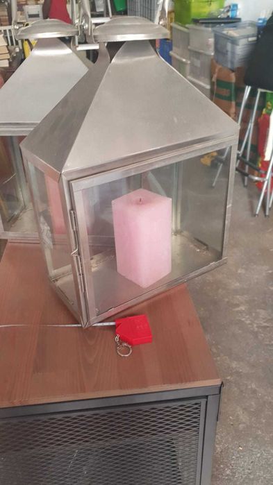 2 und. Lanterna decorativa em inox para jardim ou varanda - 2 Unidades