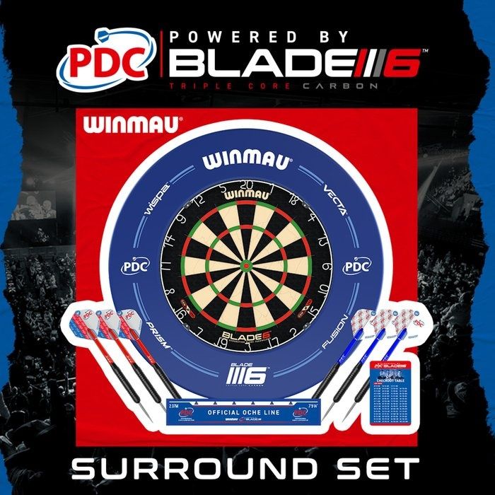 Winmau Blade 6 + PDC Opona ochronna Blue zestaw