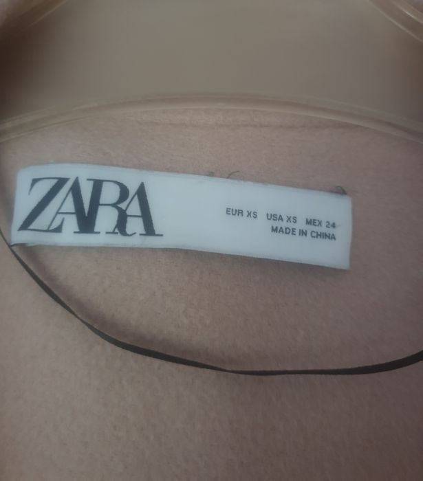 Płaszcz szlafrokowy Zara z Wełną S,XS.