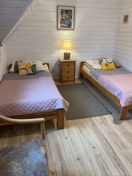 Promocje we wrześniu!!! Domek bliźniak, własny zamykany ogródek w obu częsciach domku, zadaszony taras, 150 m do plaży