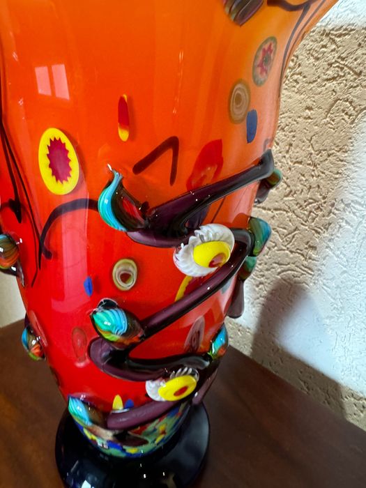 Wazon kolorowy Murano Style-Grube Szkło