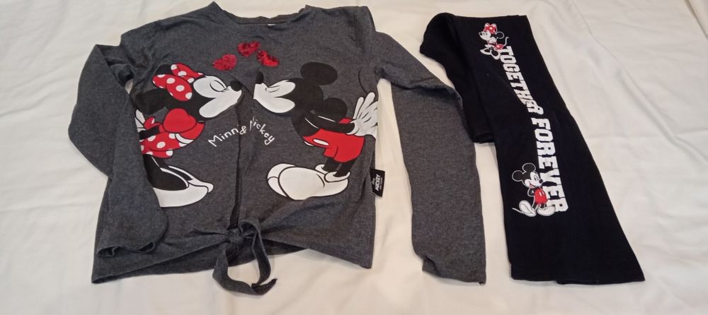 Disney MICKEY super zestaw bawełniany 146-152bluzka i getry 146