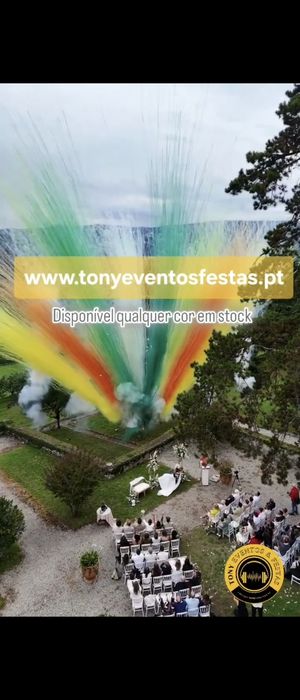 Fumo aéreo com sparkles 40mm casamentos batizados festas