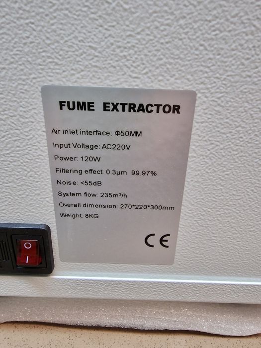 Pochłaniacz odsysacz oparów dymu pyłu