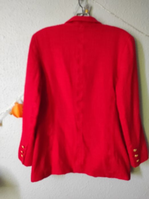 Marynarka czerwona Jedwab i Wełna rozmiar 40/L