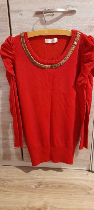 Bluzka sweterek czerwona