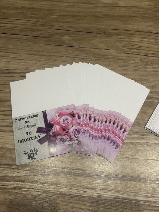 15 zaproszeń na 70 urodziny