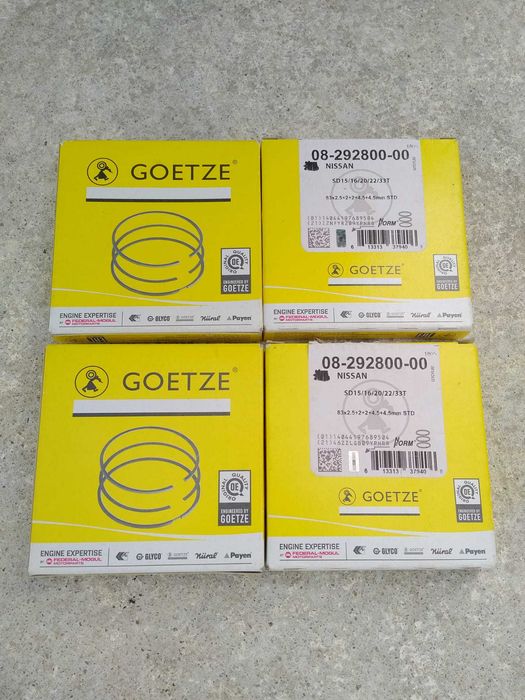 Jogo segmentos novo Goetze motor Nissan SD15, SD16, SD20, SD22, SD33T
