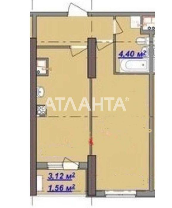 Прямой вид на море! 1 комнатная квартира ЖК Посейдон 16 ст.Б  Фонтана